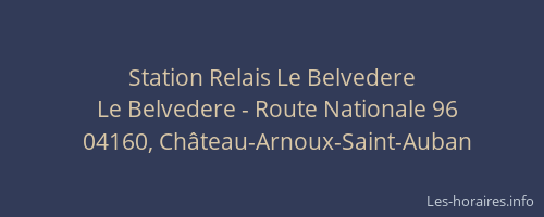 Station Relais Le Belvedere