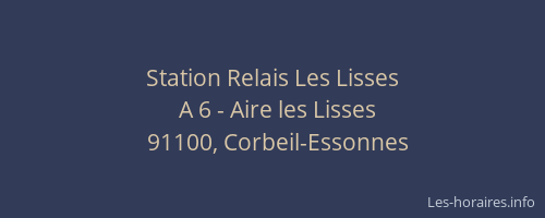 Station Relais Les Lisses
