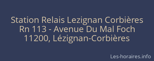 Station Relais Lezignan Corbières