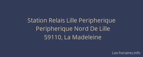 Station Relais Lille Peripherique