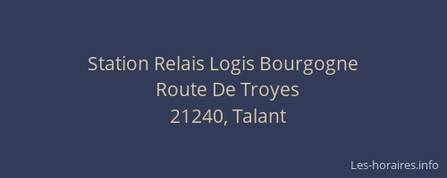 Station Relais Logis Bourgogne