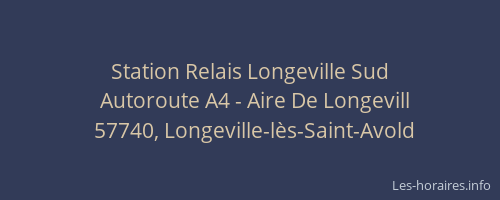 Station Relais Longeville Sud