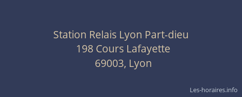 Station Relais Lyon Part-dieu