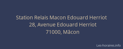 Station Relais Macon Edouard Herriot
