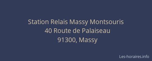 Station Relais Massy Montsouris
