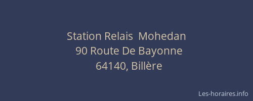Station Relais  Mohedan