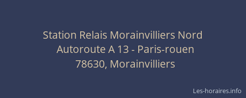 Station Relais Morainvilliers Nord