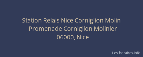 Station Relais Nice Corniglion Molin