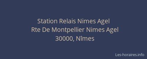 Station Relais Nimes Agel