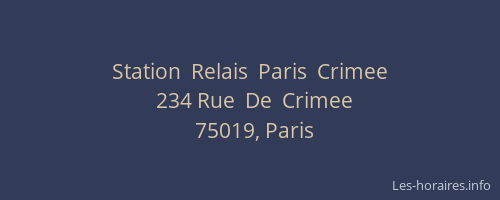 Station  Relais  Paris  Crimee