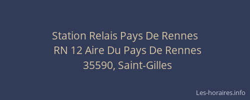 Station Relais Pays De Rennes