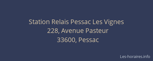 Station Relais Pessac Les Vignes