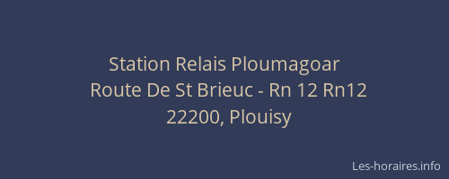 Station Relais Ploumagoar