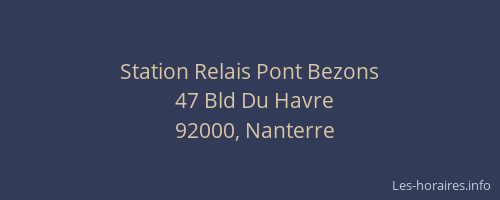 Station Relais Pont Bezons