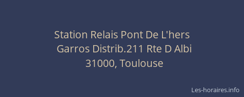 Station Relais Pont De L'hers
