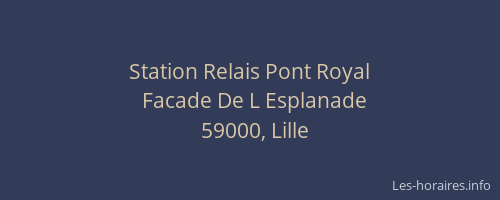 Station Relais Pont Royal