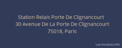 Station Relais Porte De Clignancourt