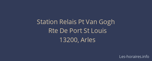 Station Relais Pt Van Gogh