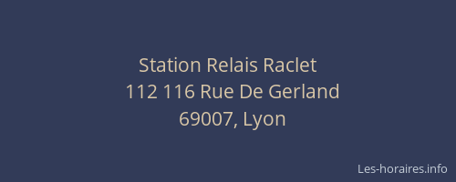 Station Relais Raclet