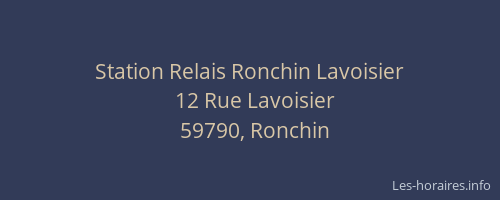 Station Relais Ronchin Lavoisier