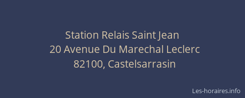 Station Relais Saint Jean