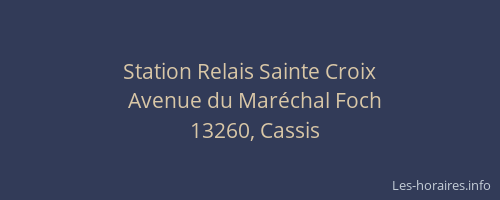 Station Relais Sainte Croix