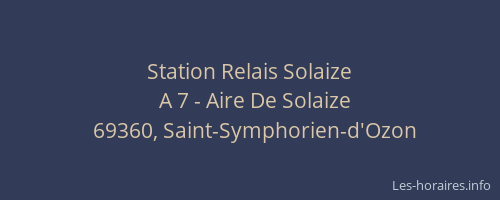 Station Relais Solaize
