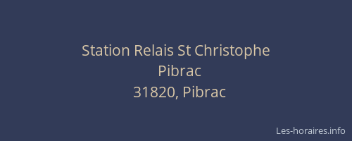 Station Relais St Christophe