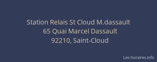 Station Relais St Cloud M.dassault