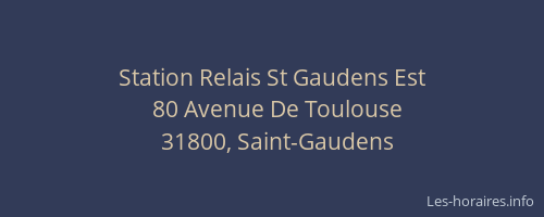 Station Relais St Gaudens Est