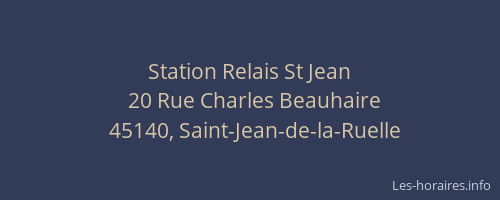 Station Relais St Jean