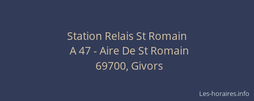 Station Relais St Romain