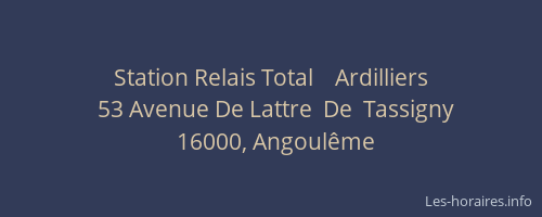 Station Relais Total    Ardilliers