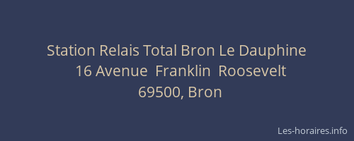 Station Relais Total Bron Le Dauphine