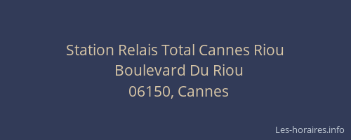 Station Relais Total Cannes Riou