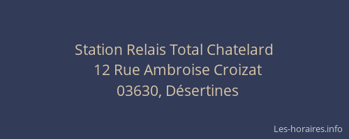 Station Relais Total Chatelard