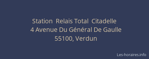 Station  Relais Total  Citadelle