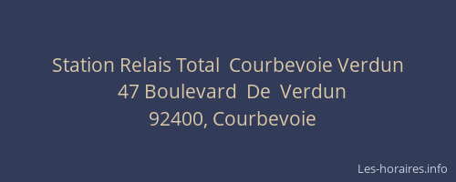 Station Relais Total  Courbevoie Verdun