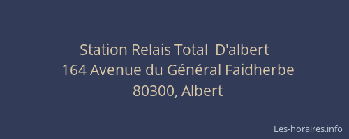 Station Relais Total  D'albert