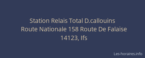 Station Relais Total D.callouins
