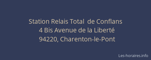 Station Relais Total  de Conflans