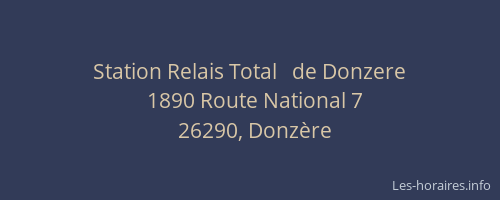 Station Relais Total   de Donzere