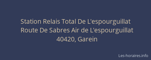 Station Relais Total De L'espourguillat
