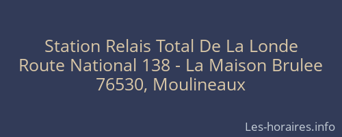 Station Relais Total De La Londe