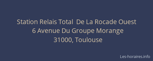 Station Relais Total  De La Rocade Ouest