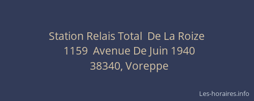 Station Relais Total  De La Roize