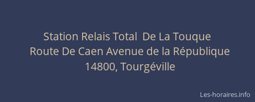 Station Relais Total  De La Touque