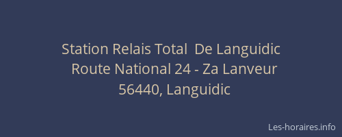 Station Relais Total  De Languidic