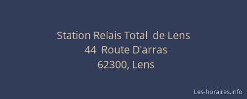 Station Relais Total  de Lens