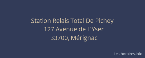 Station Relais Total De Pichey